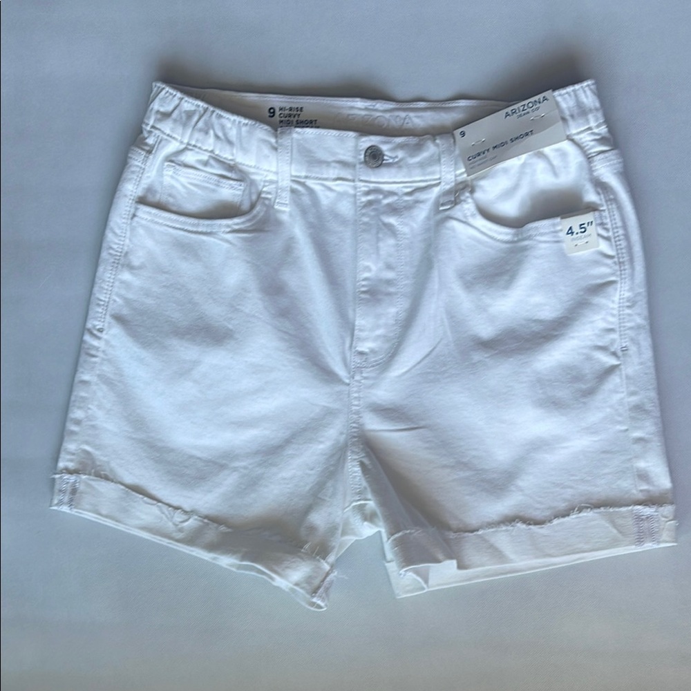 Arizona Jean Company Women's White Denim Shorts